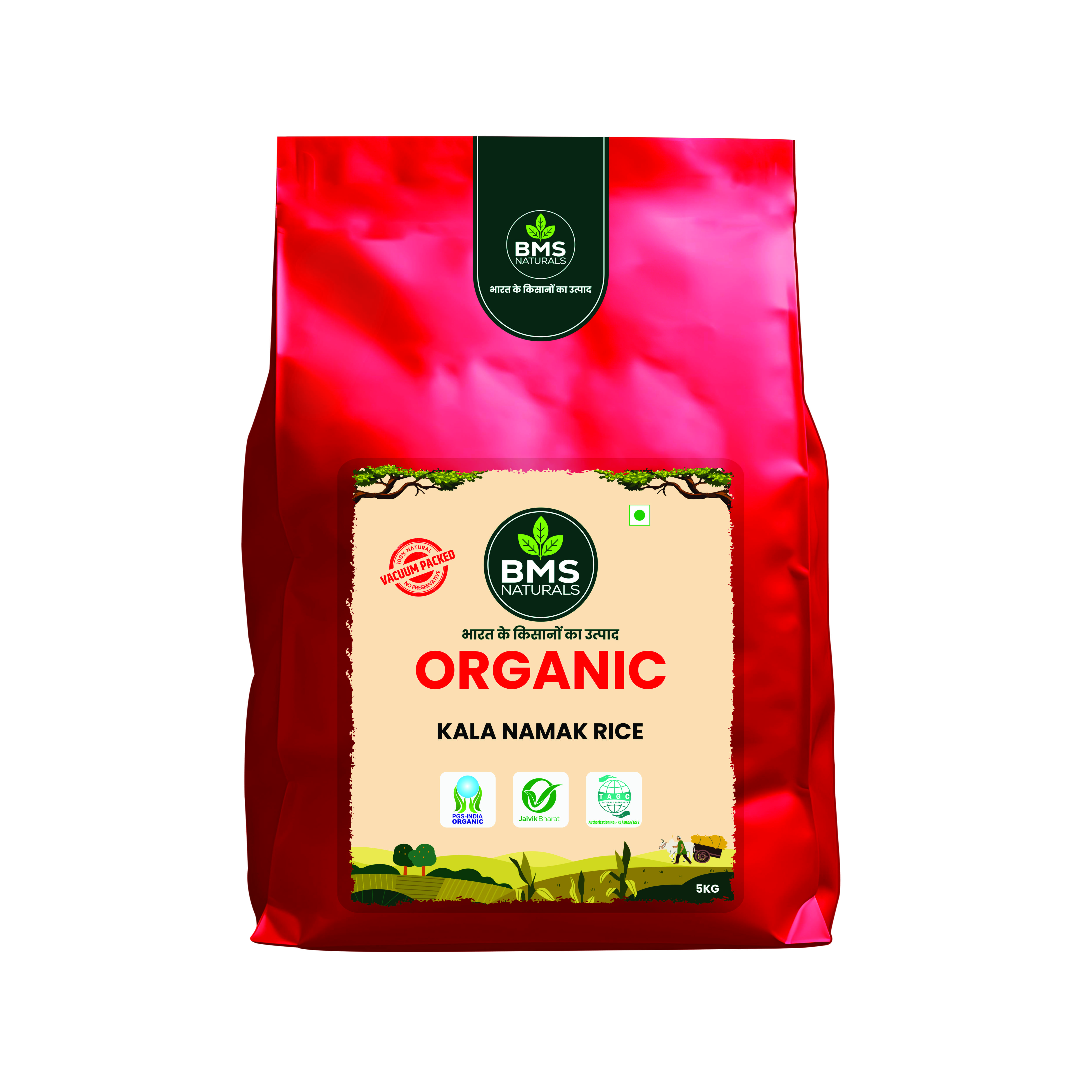 BMS Naturals Kala Namak Rice | Diabetic Friendly | Aromatic | Unpolished | Buddha Rice | Low GI